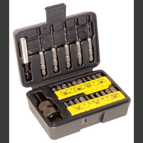 C.K T4519 Bit-Set 27teilig Schlitz, Kreuzschlitz Phillips, Kreuzschlitz Pozidriv, Innen-Sechskant, Innen-Sechsrund (TX)