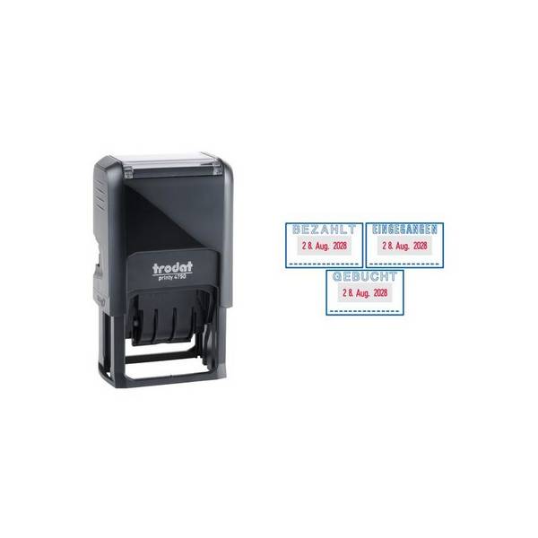 Trodat Printy 4750/L2 - Stempel - Selbstfärbend - Zweifarbig (Blau, Rot)