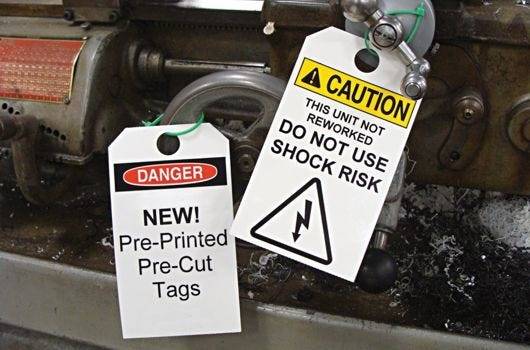 Etikett mit Signalwort DANGER, weiß, 101 x 152 mm, i3300/i5300/BBP3x/S3xxx, B30-25-595-OSHADA-1
