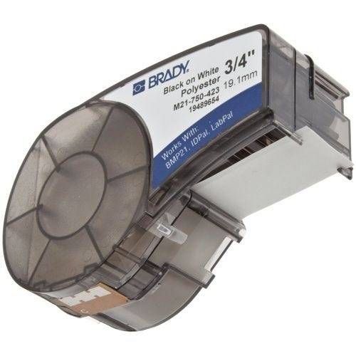 Polyester-Etikettenband, weiß glänzend, 19,1 mm x 6,4 m, für BMP21/M211/M210, M21-750-423-0