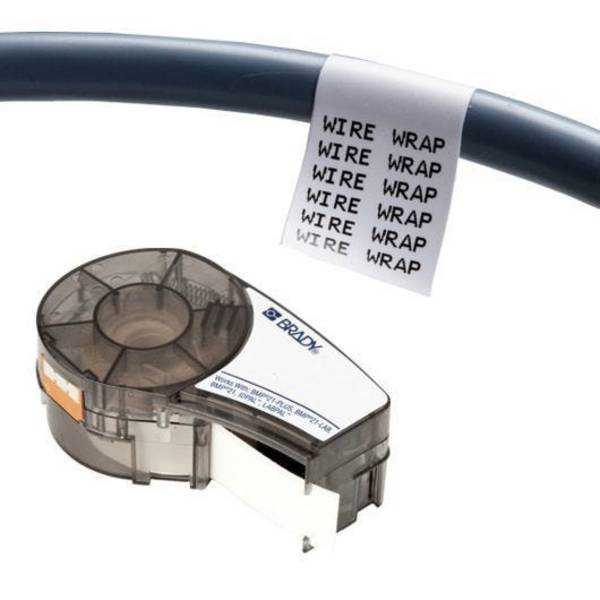 Gewebe-Etiketten für Kabelbeschriftung, weiß, 19,1 mm x 4,9 m, für BMP21/M211/M210, M21-750-499