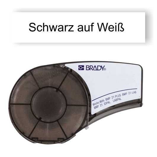 Vinyl-Etikettenband, weiß, 12,7 mm x 6,4 m, für BMP21/M211/M210, M21-500-595-WT-0