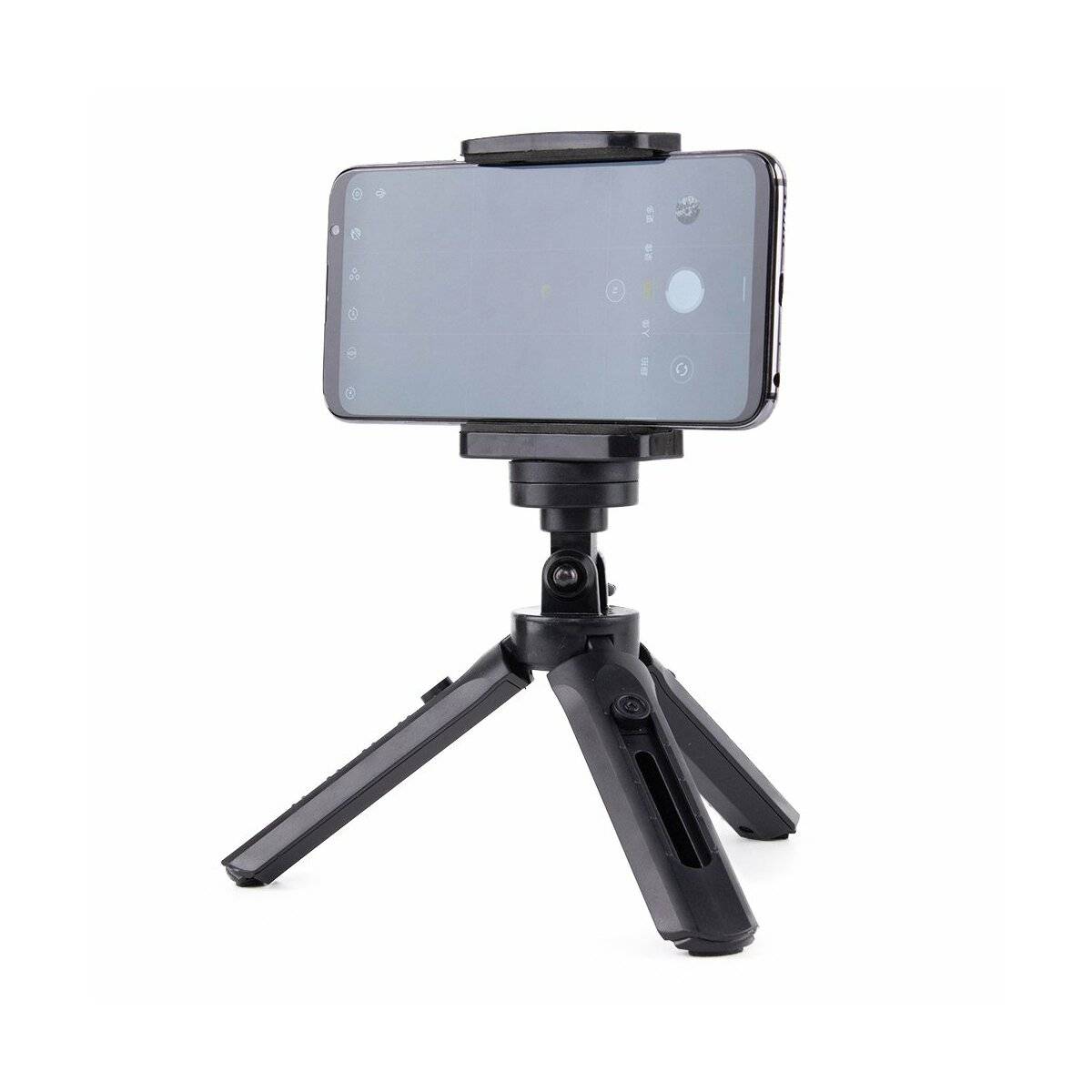 Mini-Telefonständer Kamera-Stativ Selfie-Stick GoPro Griff schwarz-0
