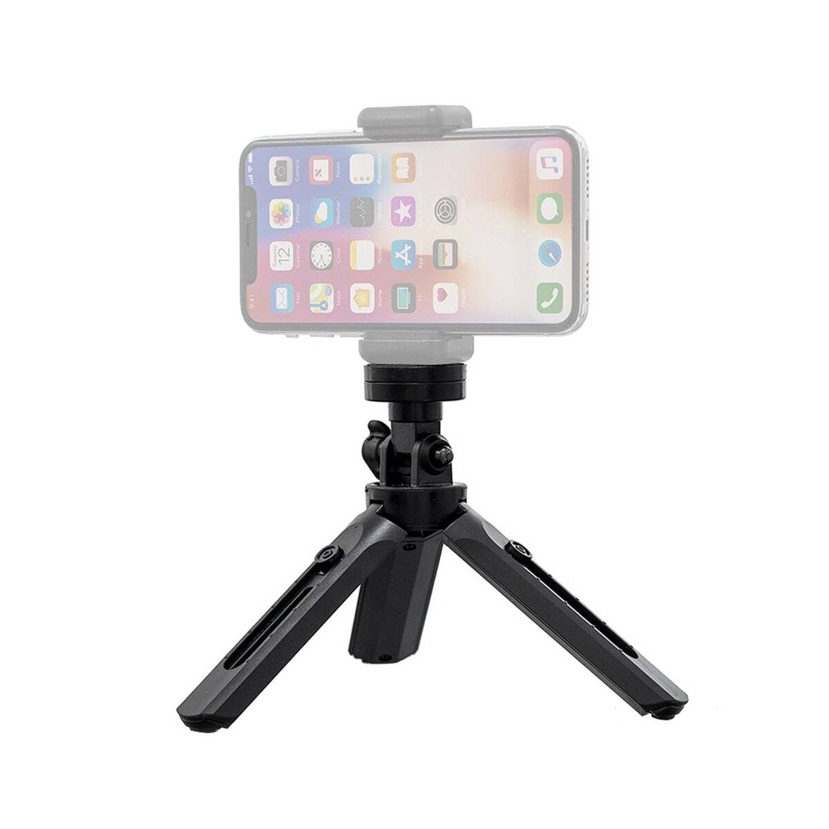 Mini-Telefonständer Kamera-Stativ Selfie-Stick GoPro Griff schwarz-1