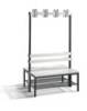 C+P Garderobenbank doppelseitig Basic, H1650xB1000xT750mm, 7021