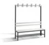 C+P Garderobenbank einseitig Basic, H1650xB1500xT400mm, 7021