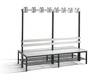 C+P Garderobenbank doppelseitig Basic, H1650xB1960xT750mm, 7021-0