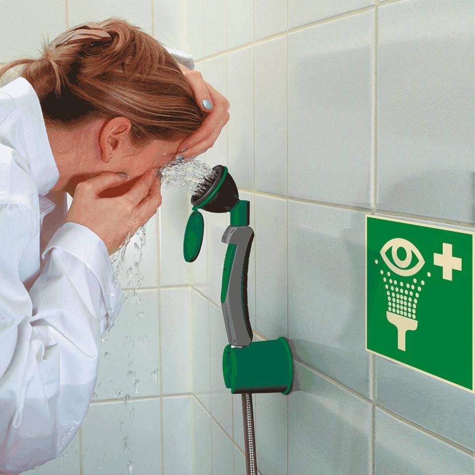 PERMALIGHT® power langnachleuchtend Rettungszeichen Augenspüleinrichtung, ASR/ISO, Folie, 50x50mm, 10/Bogen-2