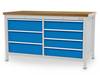 Kastenwerkbank Breite 1500 mm, R24-24, 7 x Schublade