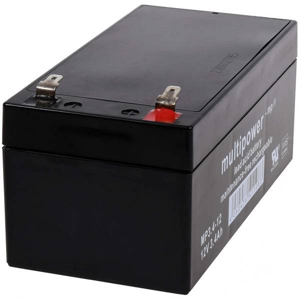 Powery Bleiakku (multipower) MP3,4-12 Vds kompatibel mit  Panasonic LC-R123R4PG, 12V, Lead-Acid