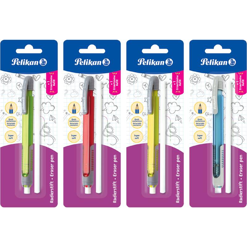 Pelikan Radierstift inkl. Ersatzradierer, farbig sortiert-0
