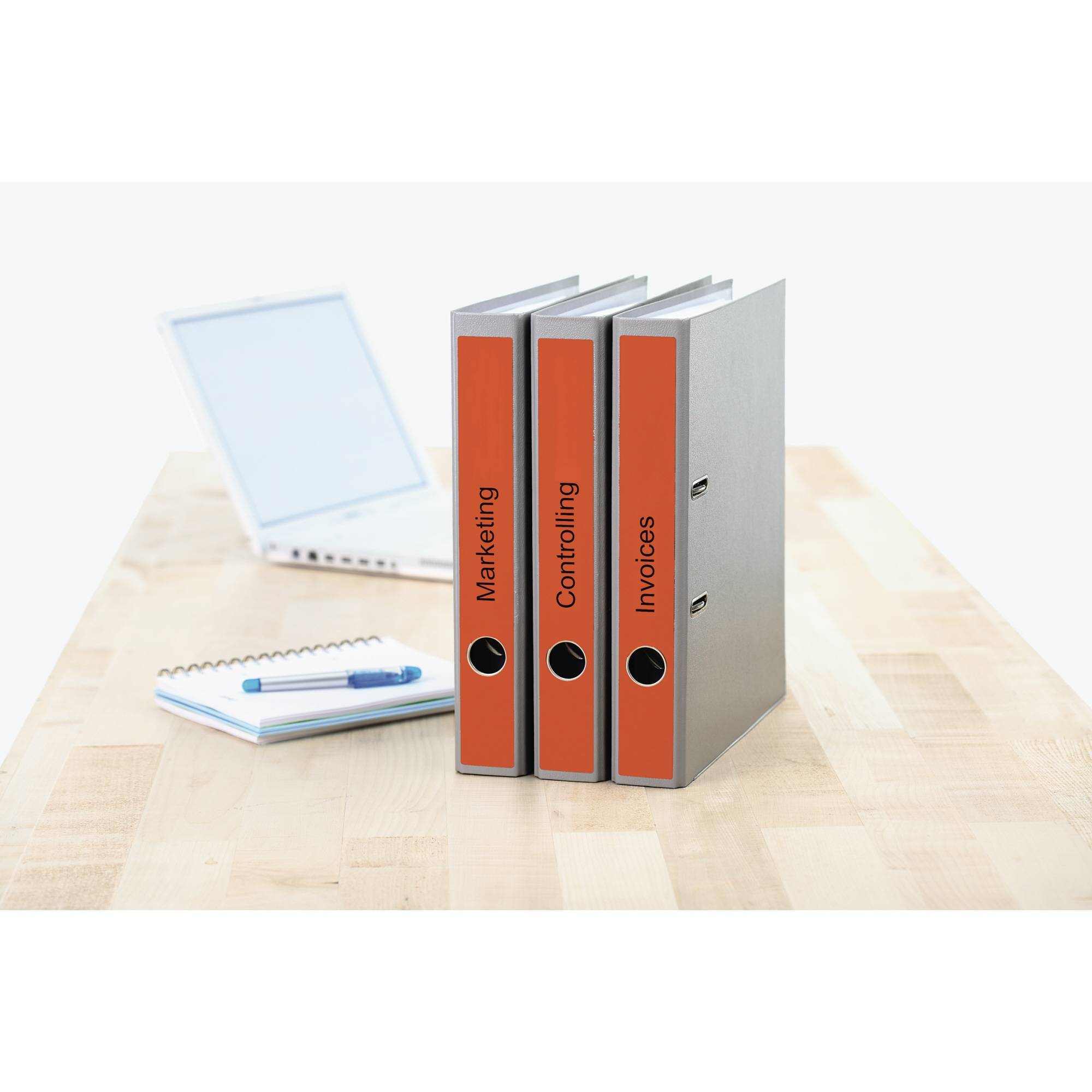 Ordneretiketten DIN A4 38x297mm rot 100 St./Pack-1