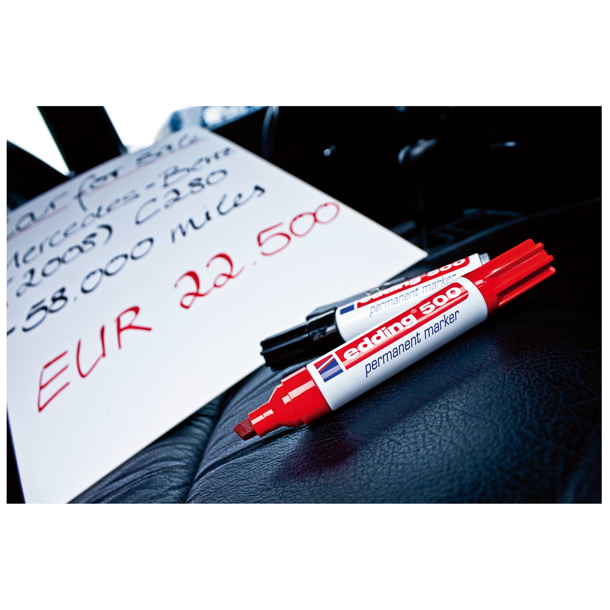 edding Permanentmarker 500 4-500009 2-7mm nachfüllbar Keilspitze rosa-3