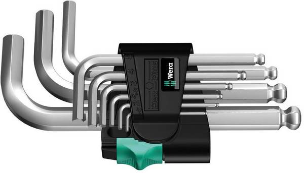 Wera 950 PKS/9 SM N Innen-Sechskant Winkelschraubendreher-Set 1.5 mm, 2 mm, 2.5 mm, 3 mm, 4 mm, 5 mm, 6 mm, 8 mm, 10 mm 9teilig