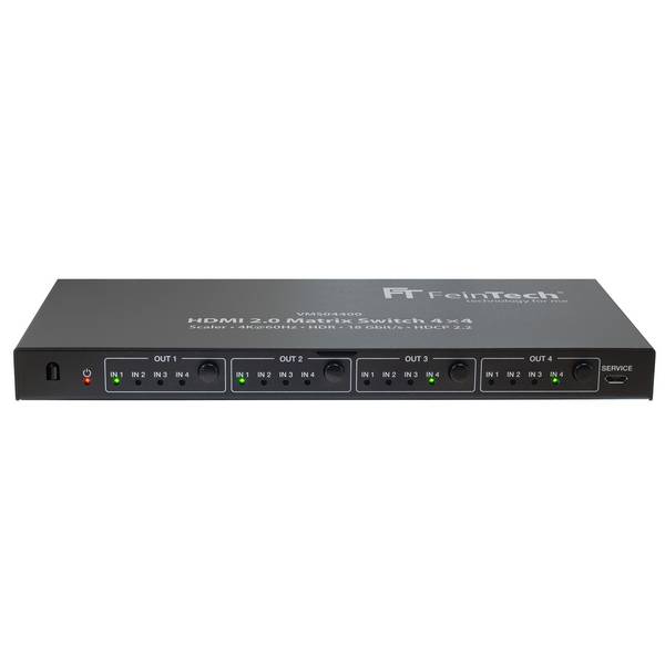 FeinTech VMS04400 HDMI 2.0 Matrix Switch 4x4 mit Scaler