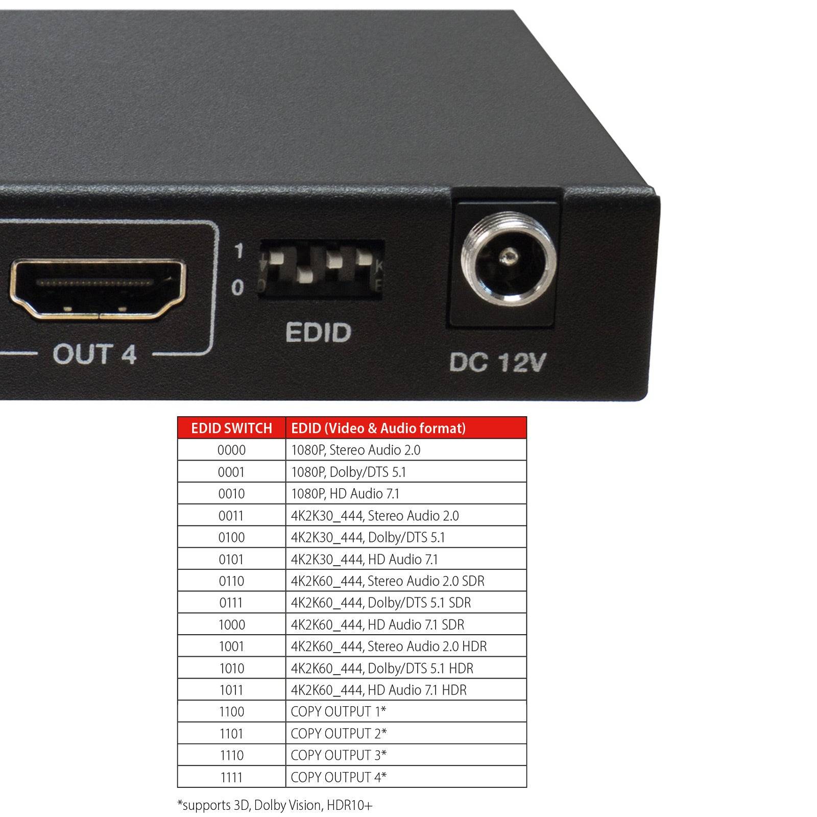 FeinTech VMS04400 HDMI 2.0 Matrix Switch 4x4 mit Scaler-2