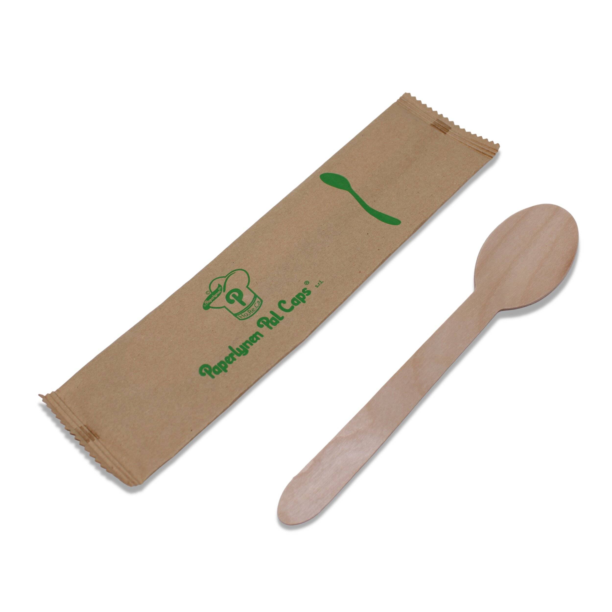Holzlöffel Löffel Holz - 16 cm - Inividuell verpackt: 50 St. im Pack-0