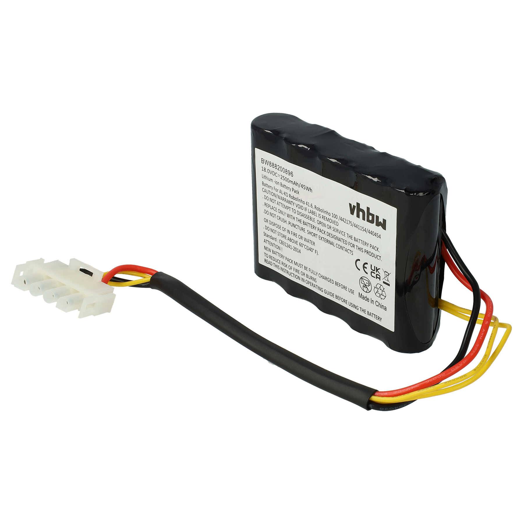 vhbw Akku Ersatz für Kärcher 6.445-098.0 | Rasenroboter Rasenmäher (2500mAh, 18V, Li-Ion)-0