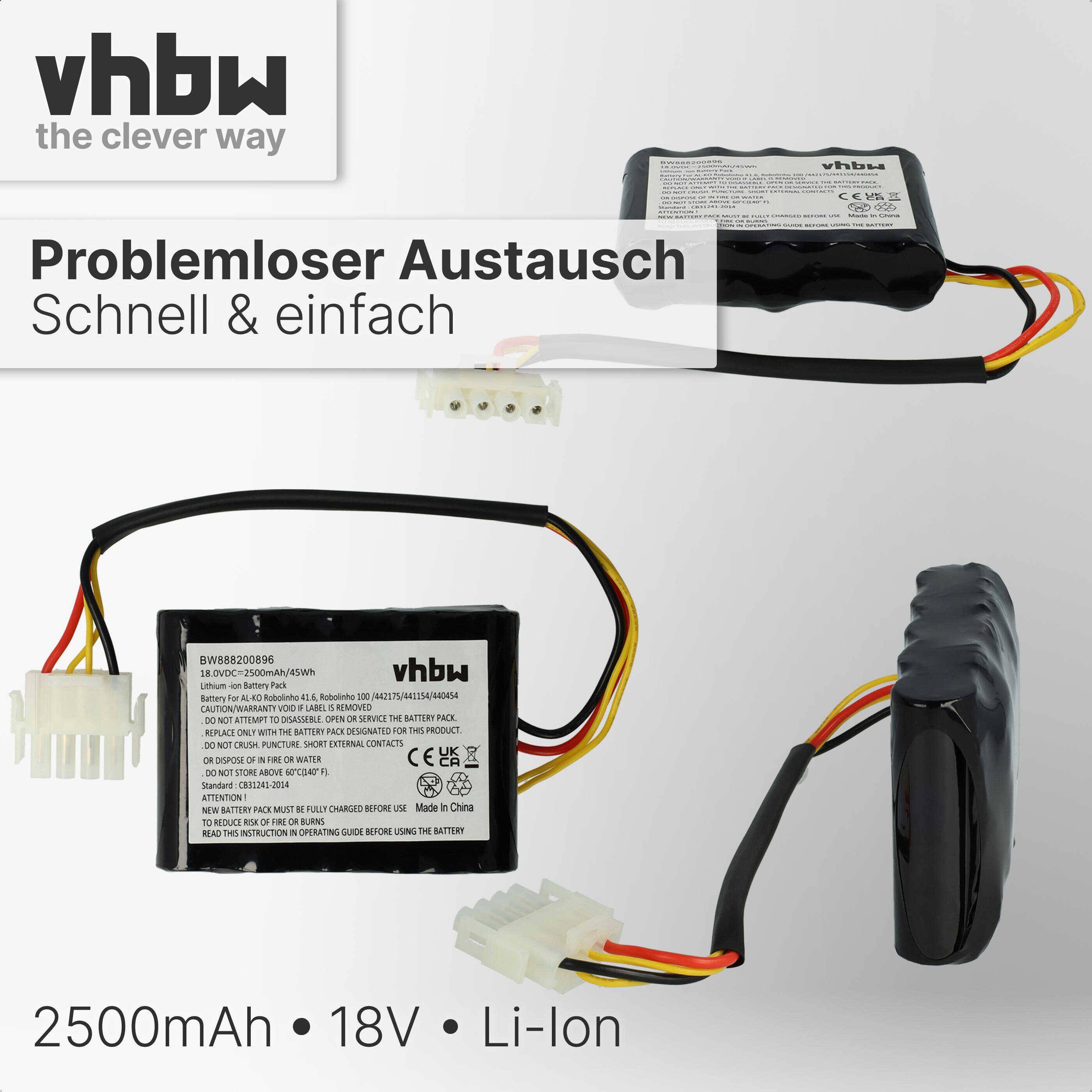 vhbw Akku Ersatz für Kärcher 6.445-098.0 | Rasenroboter Rasenmäher (2500mAh, 18V, Li-Ion)-5