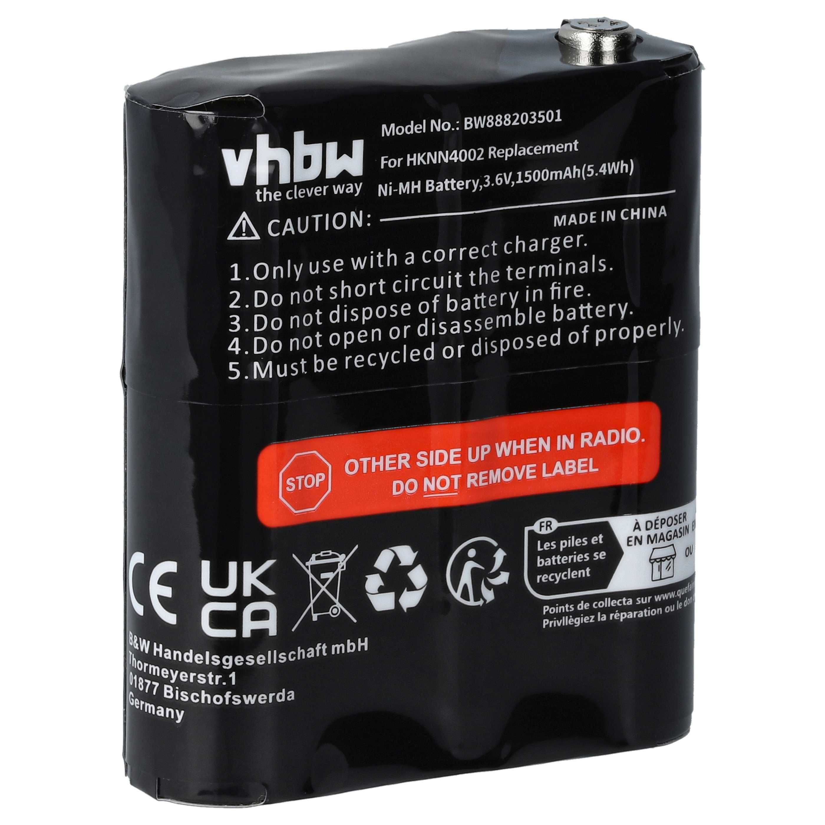 vhbw Akku kompatibel mit Motorola Talkabout T82 | T82 Extreme, T8500R, T8550RCAMO, T8500 Funkgerät, Walkie Talkie-0