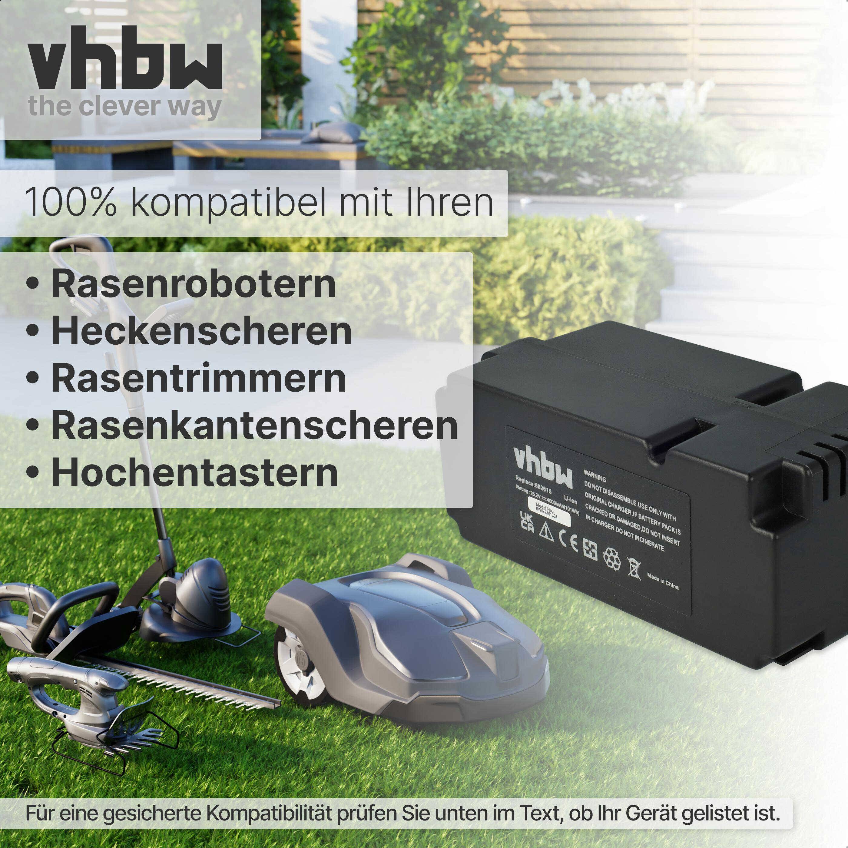 vhbw Akku kompatibel mit G-Force R1000 | 800 PRO, 600 PRO Rasenroboter Rasenmäher (4000mAh 25,2V Li-Ion)-2