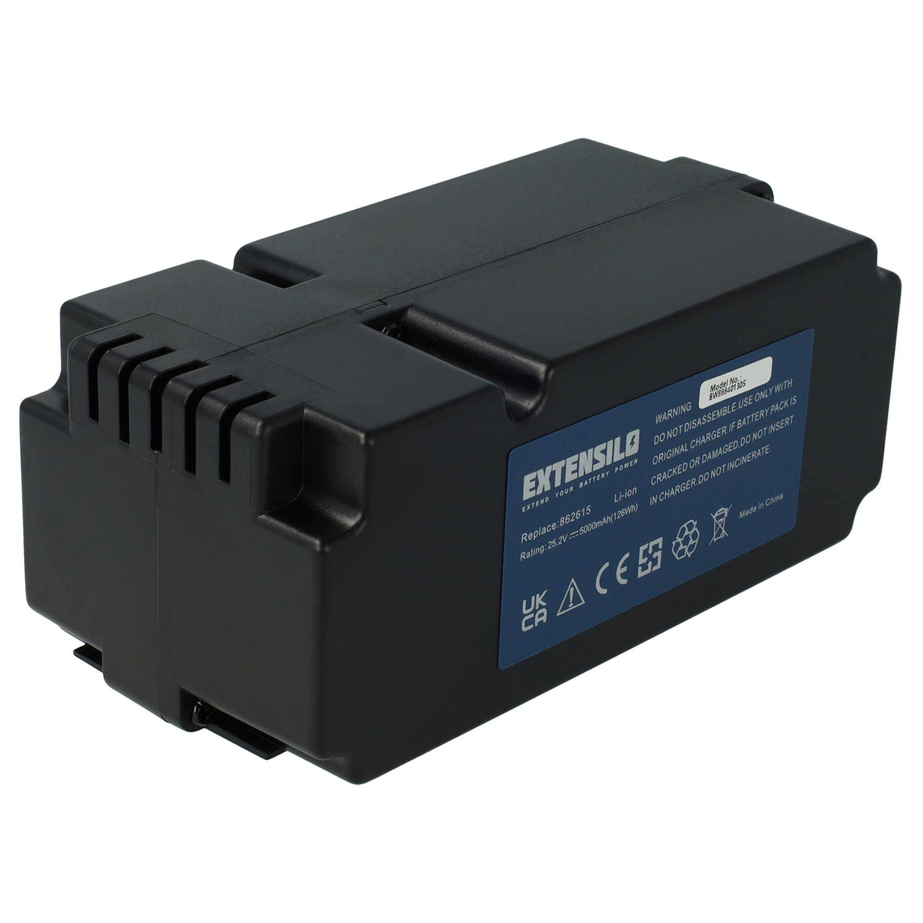 EXTENSILO Akku kompatibel mit Mr.Gardener MR 600 | MR 400, MR 1200, MR 1000 Rasenroboter Rasenmäher (5000mAh 25,2V-0