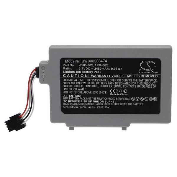 vhbw Akku Ersatz für Nintendo ARR-002 | WUP-002 für Controller (2450 mAh, 3,7 V, Li-Ion)