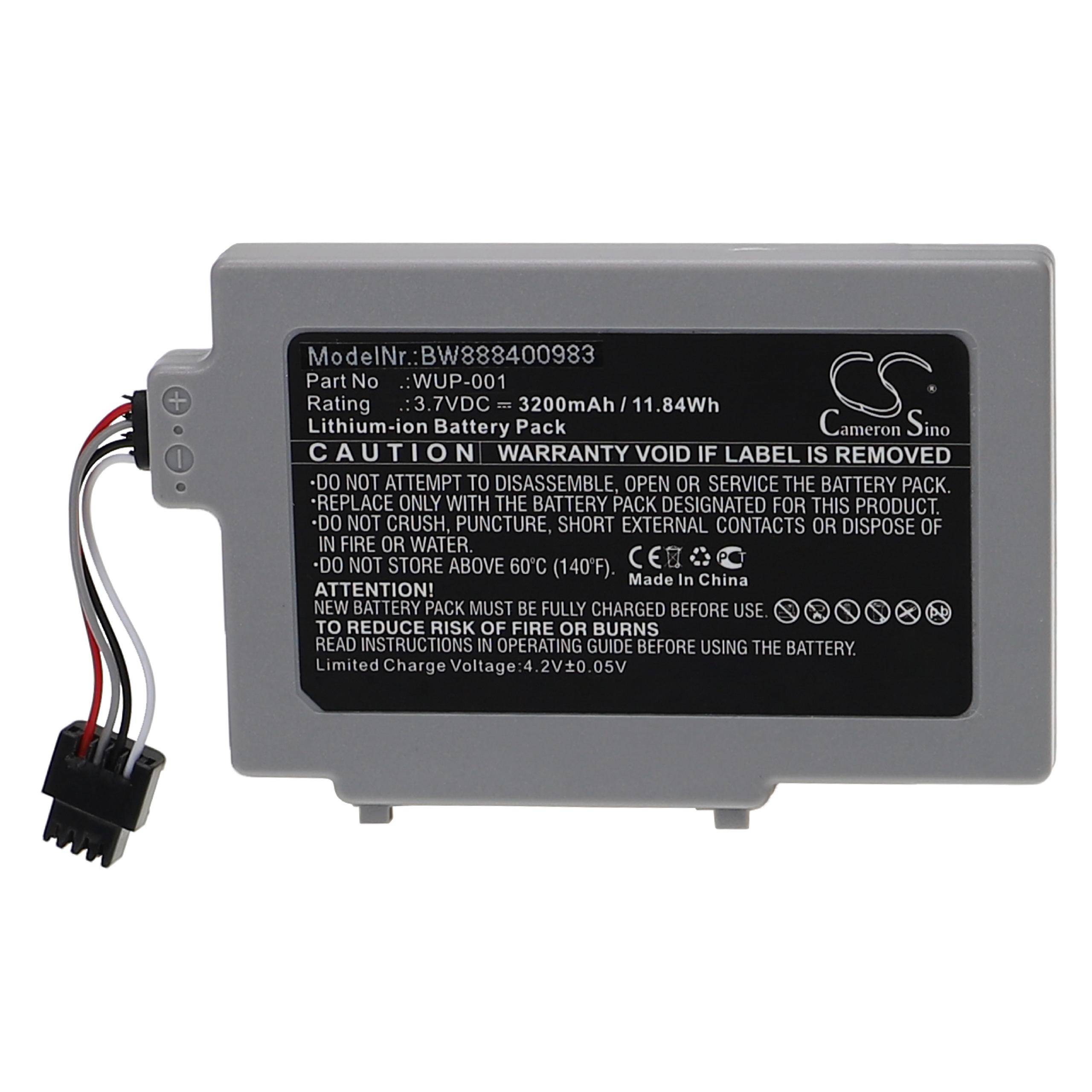 vhbw Akku kompatibel mit Nintendo Wii U GamePad WUP-001 | Controller (3200mAh, 3,7V, Li-Ion)-0