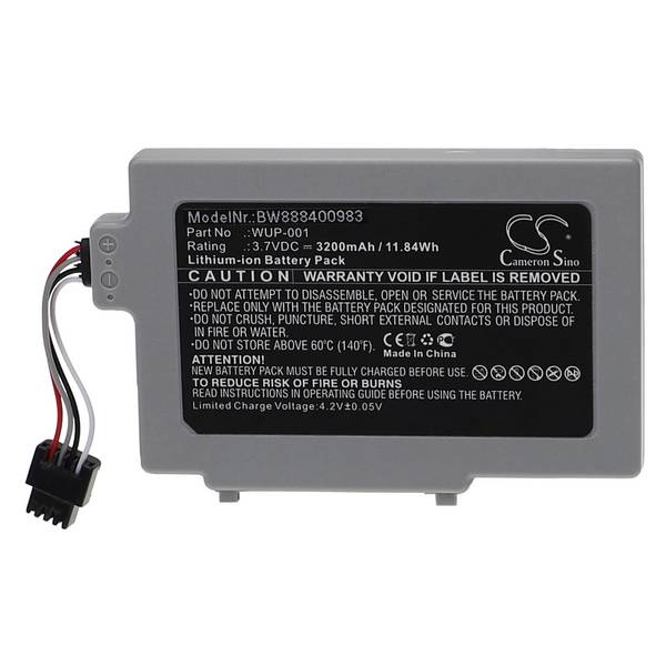 vhbw Akku kompatibel mit Nintendo Wii U GamePad WUP-001 Controller (3200mAh, 3,7V, Li-Ion)