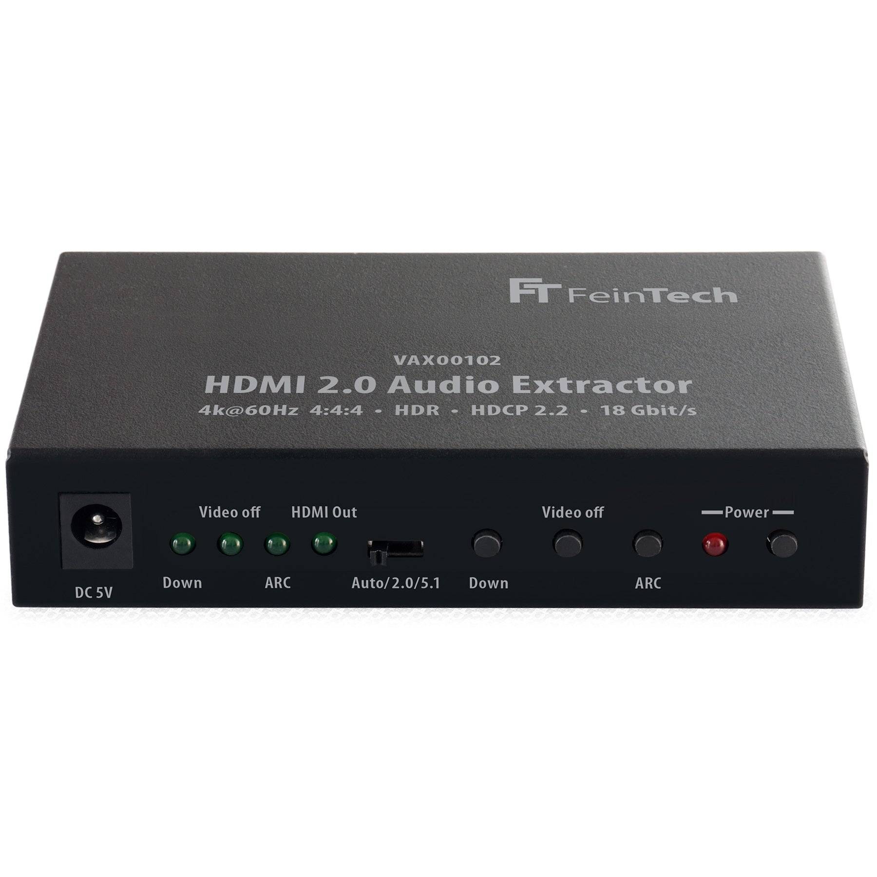 FeinTech VAX00102 HDMI 2.0 Audio Extractor Ultra-HD ARC SPDIF Toslink Cinch-0