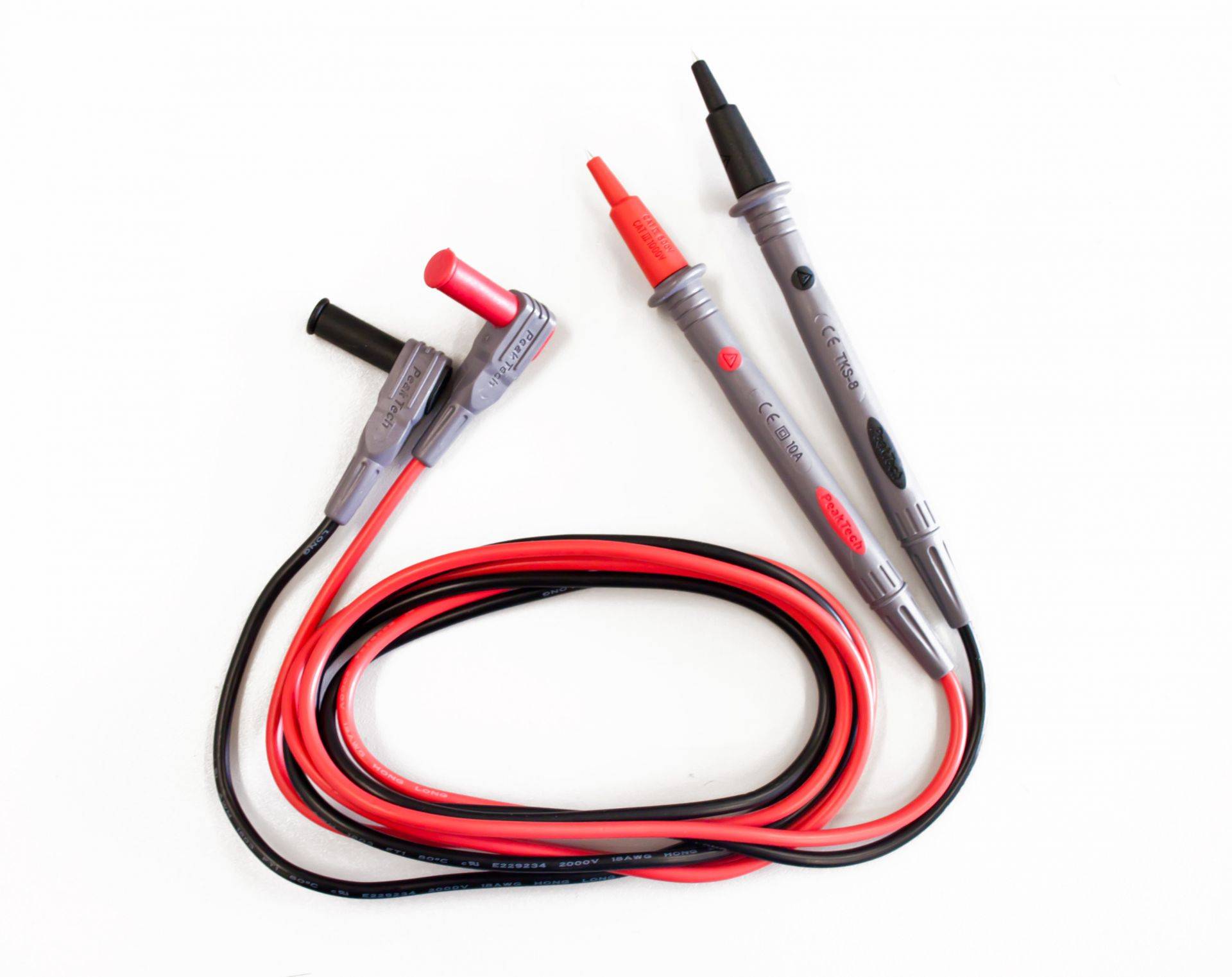 PeakTech TKS-8 – Prüfleitungen ~ 2mm Prüfspitze / lang ~ mit 4mm Steckern-1