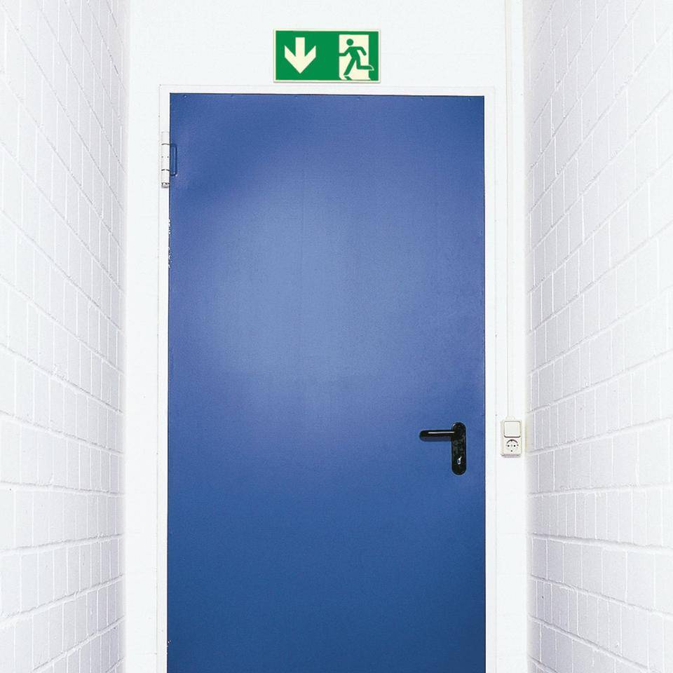 PERMALIGHT® power langnachleuchtend Rettungszeichen Notausgang, ASR/ISO, Kunststoff, 300x150mm-2