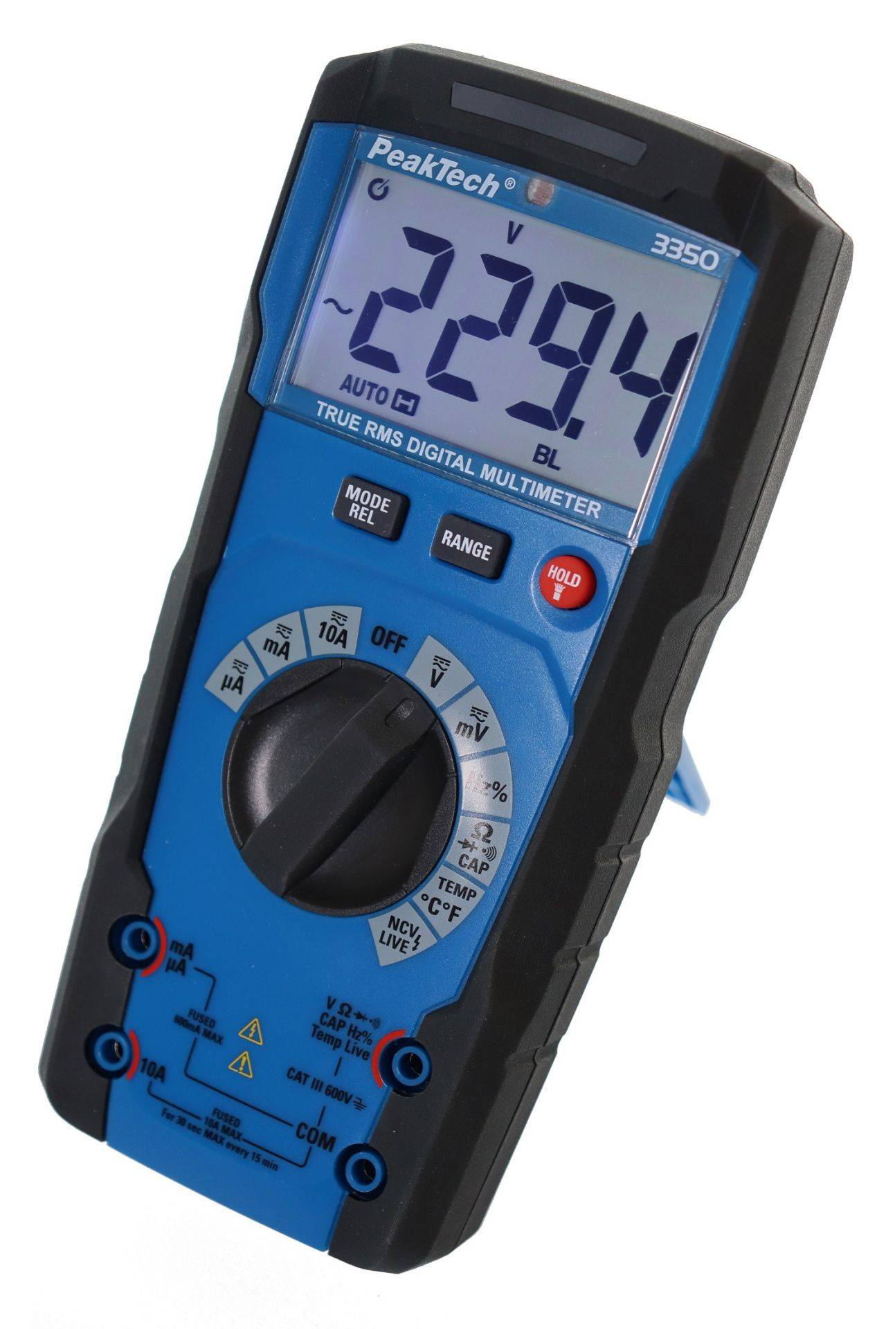 PeakTech P 3350 – True RMS Digitalmultimeter ~ Auto. Range ~ 6.000 Counts ~ 600 V / 10 A AC/DC-2