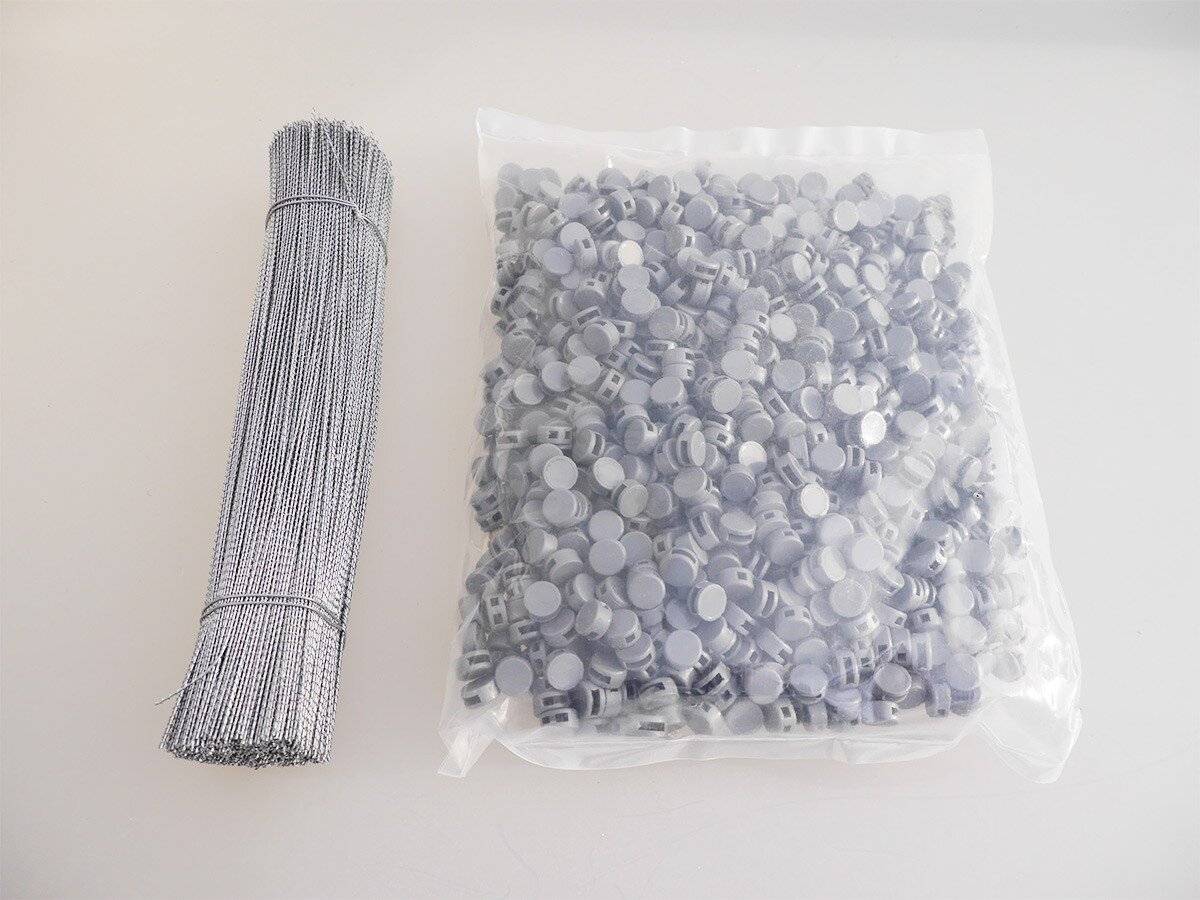 10mm Kunststoffplomben inkl. Draht (1000 Stück)