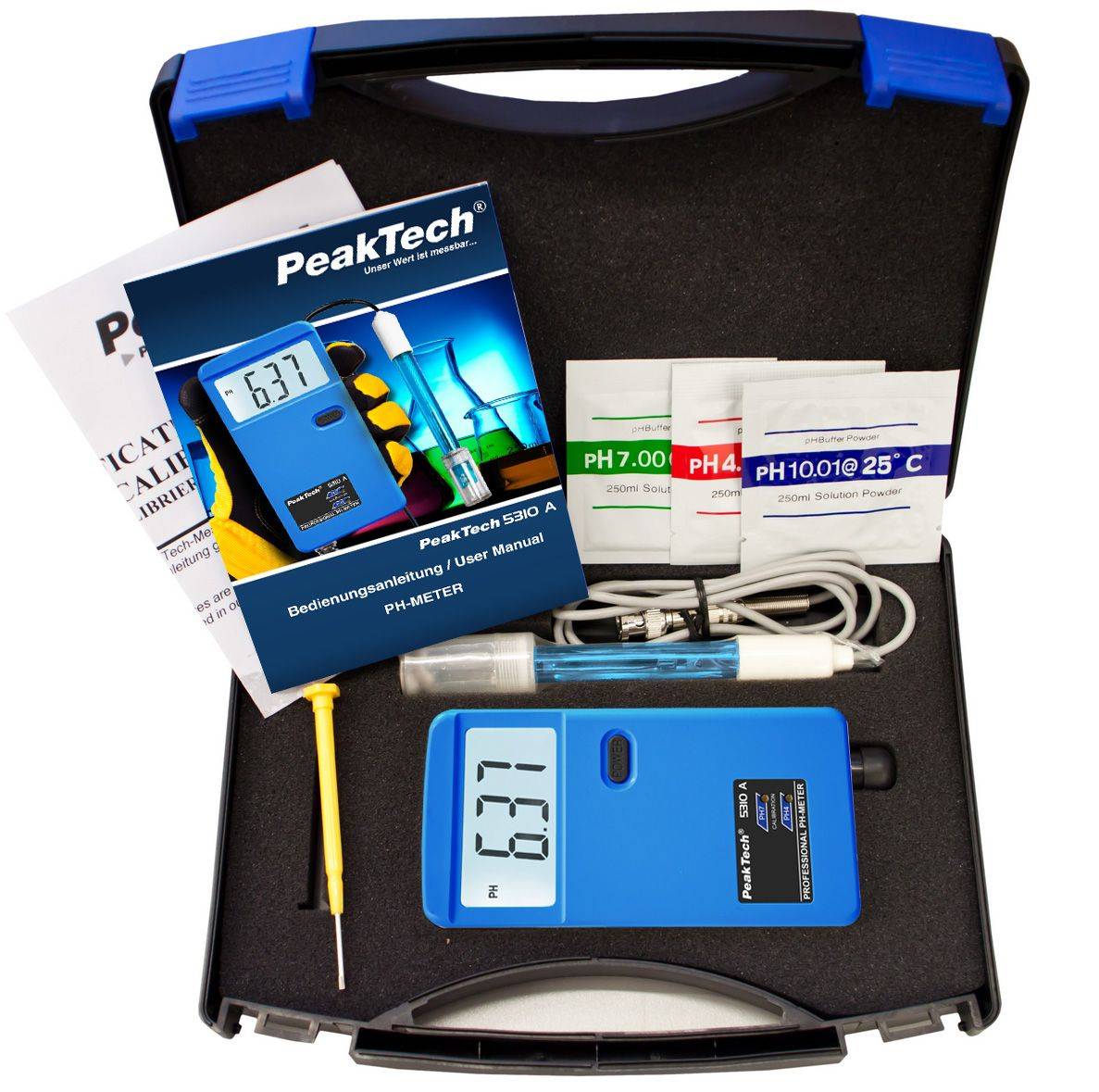 PeakTech P 5310 A – pH-Messgerät mit Kabelsonde-1