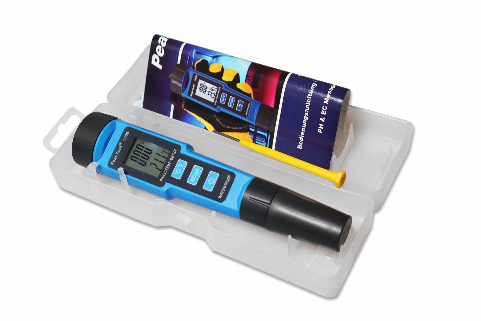 PeakTech P 5306 – 3 in 1 pH-Meter in Stiftform für pH/EC/TEMP-1