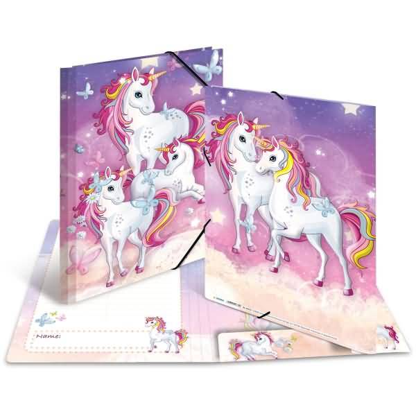 Sammelmappe A4 Karton Einhorn