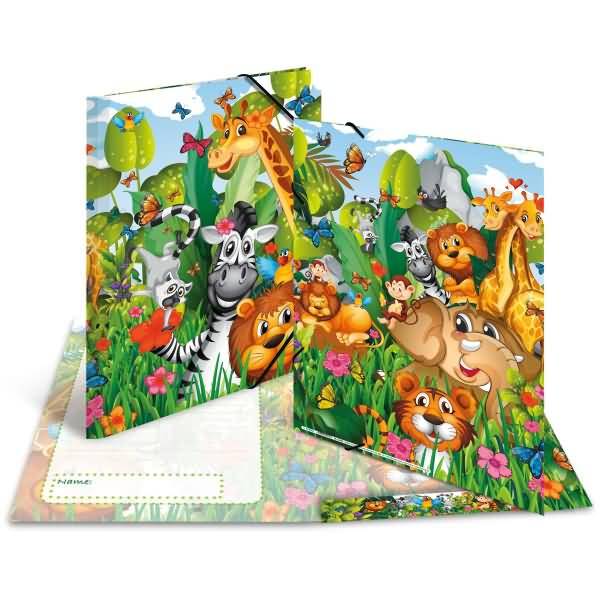 HERMA Eckspannermappe "Dschungel", Karton, DIN A3