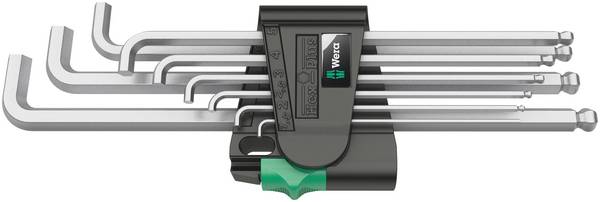 Wera 950 PKLS/9 SM SB Innen-Sechskant Winkelschraubendreher-Set 1.5 mm, 2 mm, 2.5 mm, 3 mm, 4 mm, 5 mm, 6 mm, 8 mm, 10 mm 9teilig
