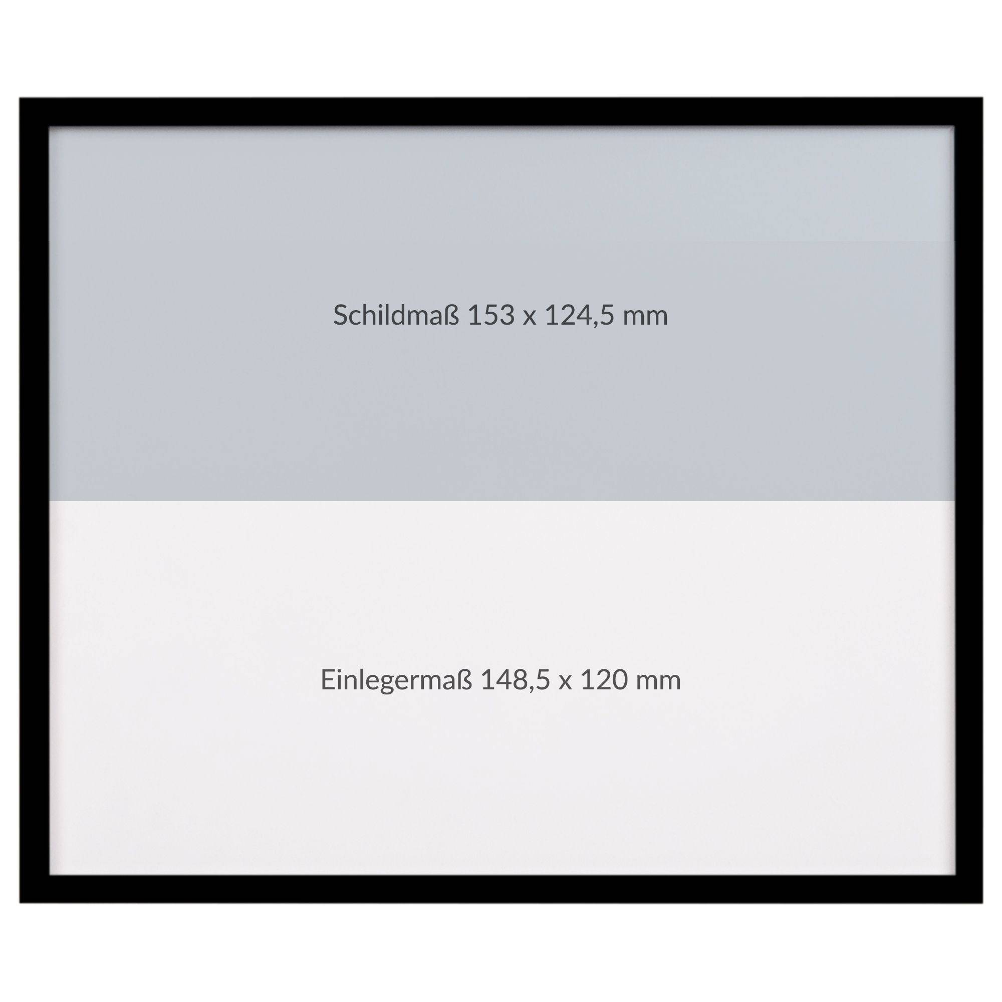 Türschild ALUSYST-6, Aluminium schwarz eloxiert, 153 x 124,5 x 6 mm, für Einleger 148,5 x 120 mm-1