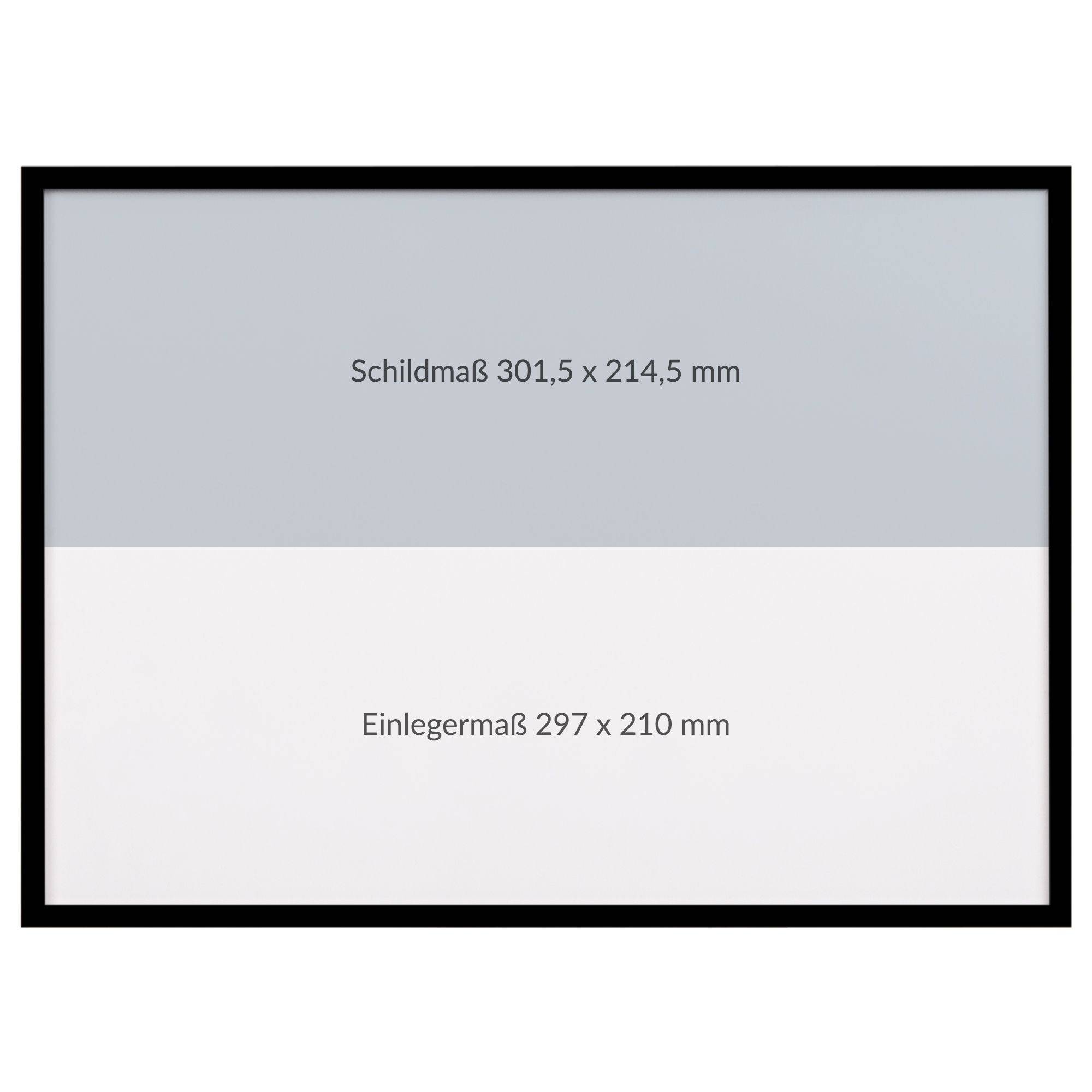 Wegweiser ALUSYST-6, Aluminium schwarz eloxiert, 301,5 x 214,5 x 6 mm, für Einleger 297 x 210 mm-2
