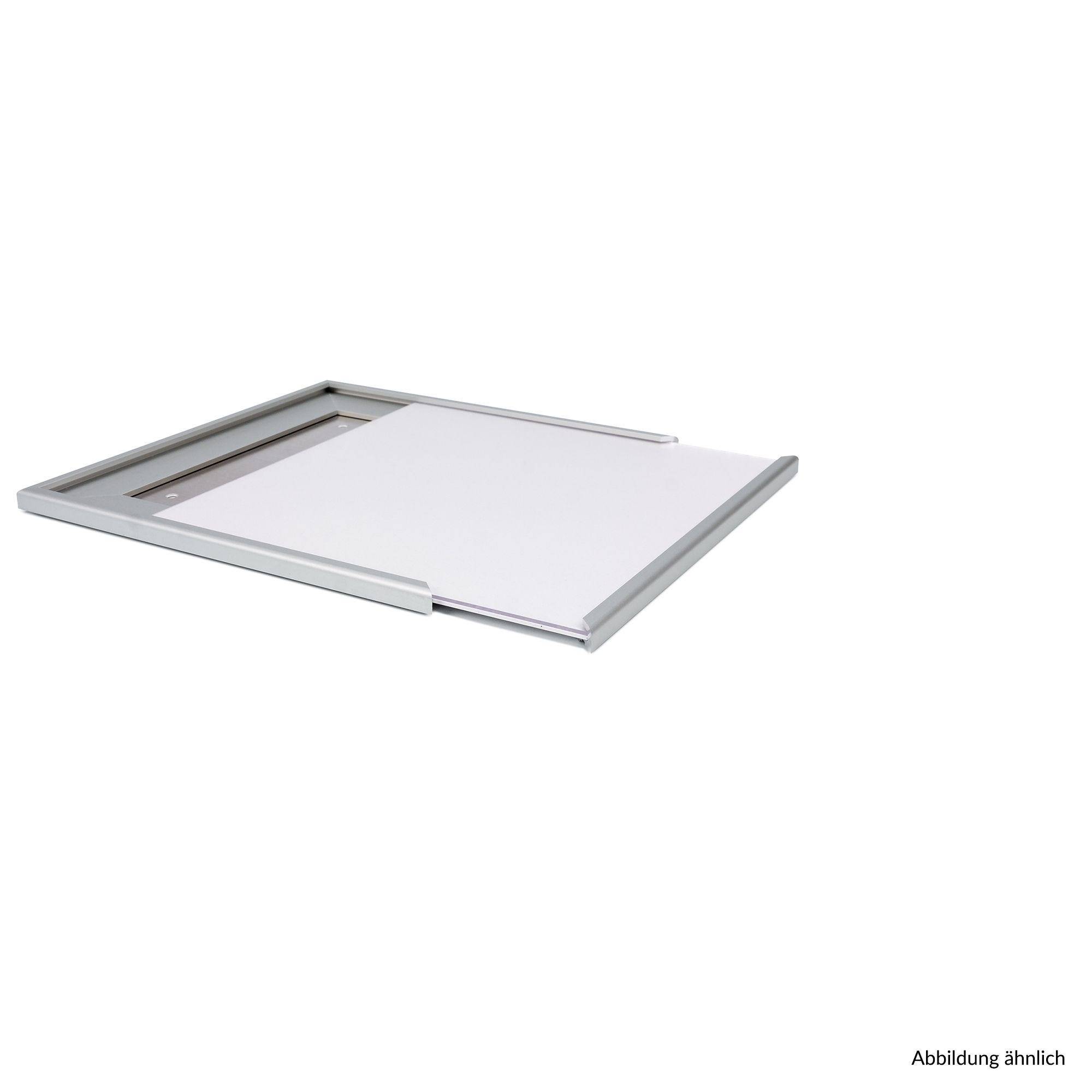 Türschild ALUSYST-6, Aluminium silber eloxiert, 153 x 153 x 6 mm, für Einleger 148,5 x 148,5 mm-3