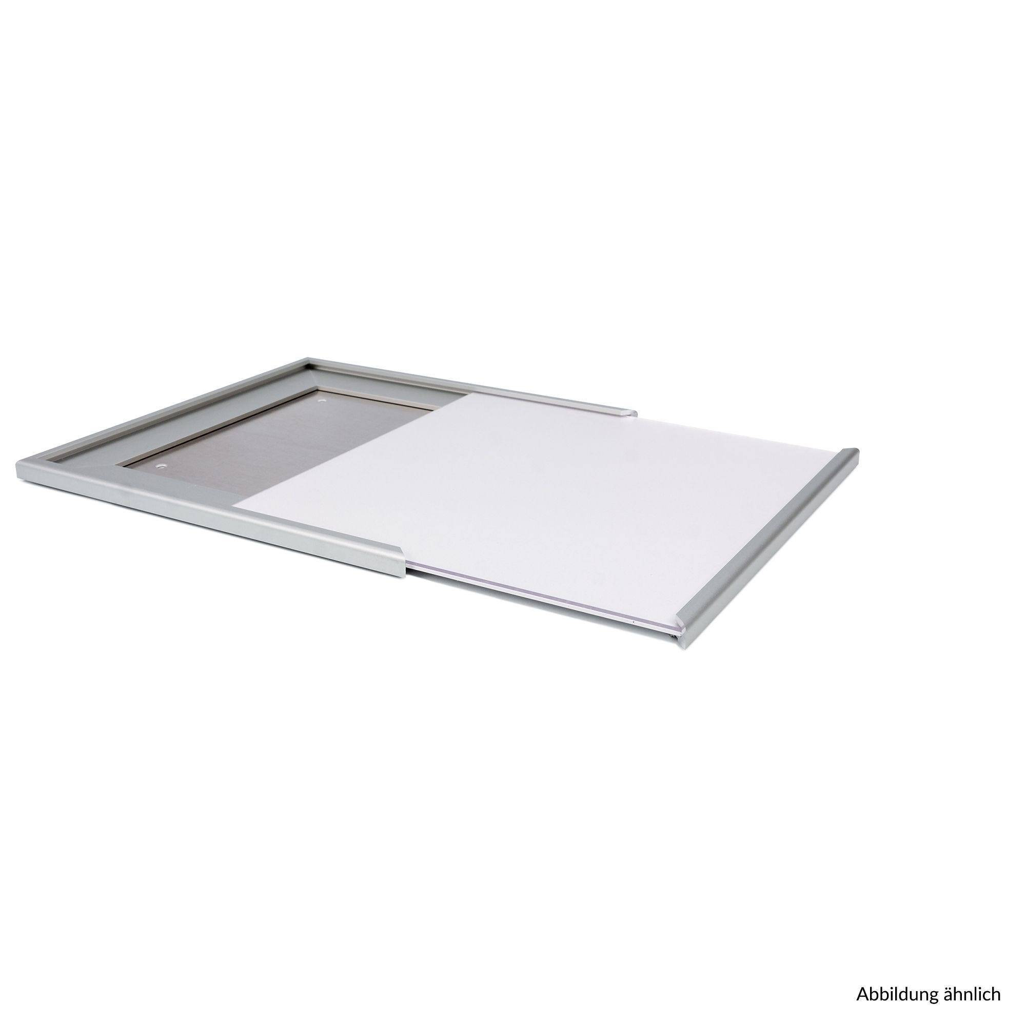 Türschild ALUSYST-6, Aluminium silber eloxiert, 153 x 153 x 6 mm, für Einleger 148,5 x 148,5 mm-4