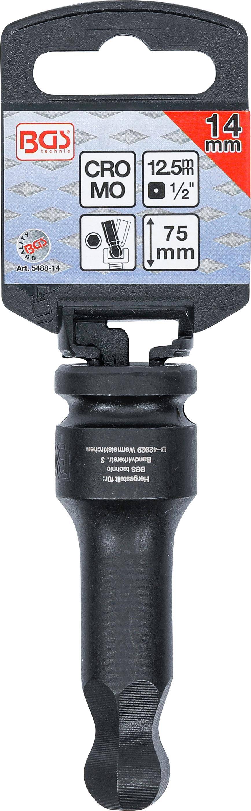BGS 5488-14 Kraft-Bit-Einsatz Innensechskant 14 mm 12,5 mm (1/2"), Innensechskant mit Kugelkopf-1