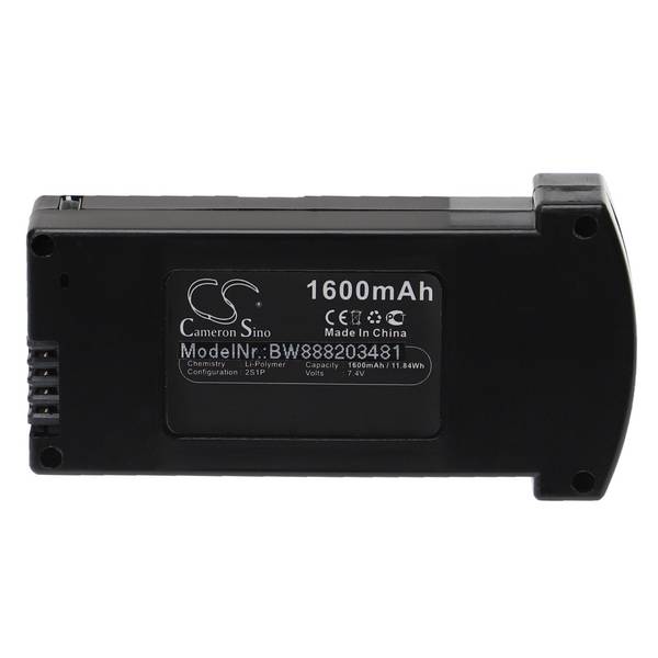 vhbw Akku Ersatz für Eachine 2594368 | für Drohne Multicopter Quadrocopter (1600 mAh, 7,4 V, Li-Polymer)