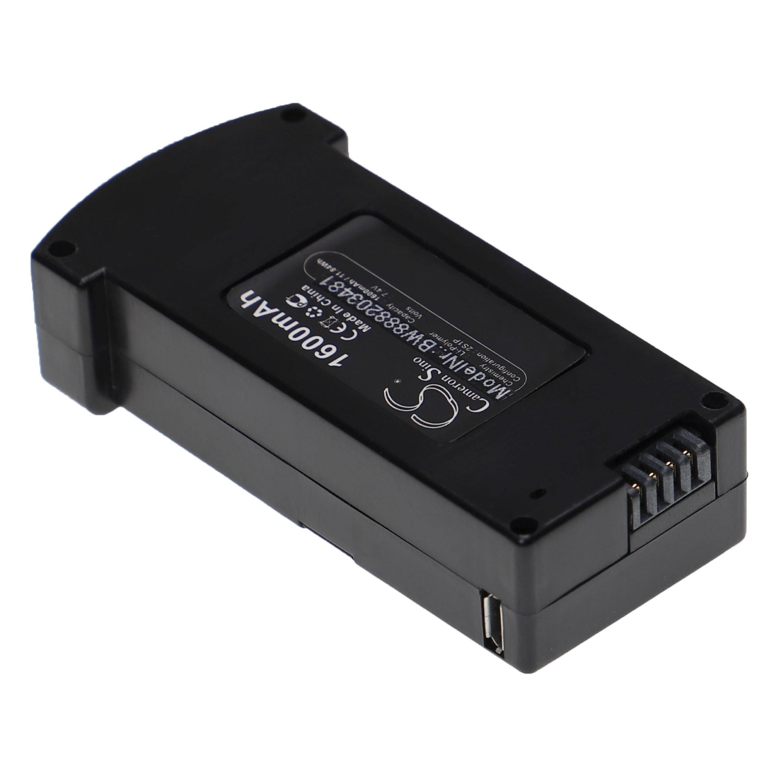 vhbw Akku Ersatz für Eachine 2594368 | für Drohne Multicopter Quadrocopter (1600 mAh, 7,4 V, Li-Polymer)-2
