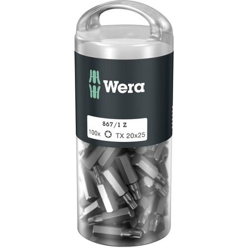 Wera 867/1 Z TORX® DIY 100 SiS 05072448001 Torx-Bit T 20 Werkzeugstahl legiert, zähhart D 6.3 100 St.