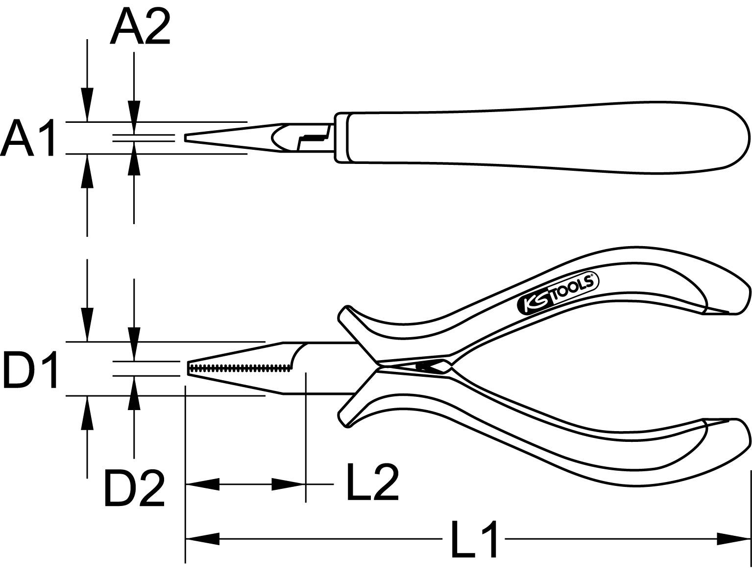 ESD Flachzange, 130mm-1