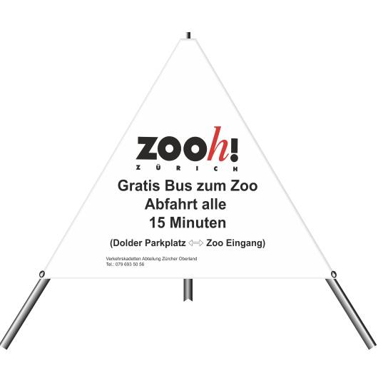 Triopan Faltsignal individuell, tagesleuchtend, SL 90 cm-1