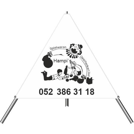 Triopan Faltsignal individuell, tagesleuchtend, SL 90 cm-3